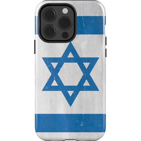 Israel Flag Distressed iPhone 15 Pro Impact Case